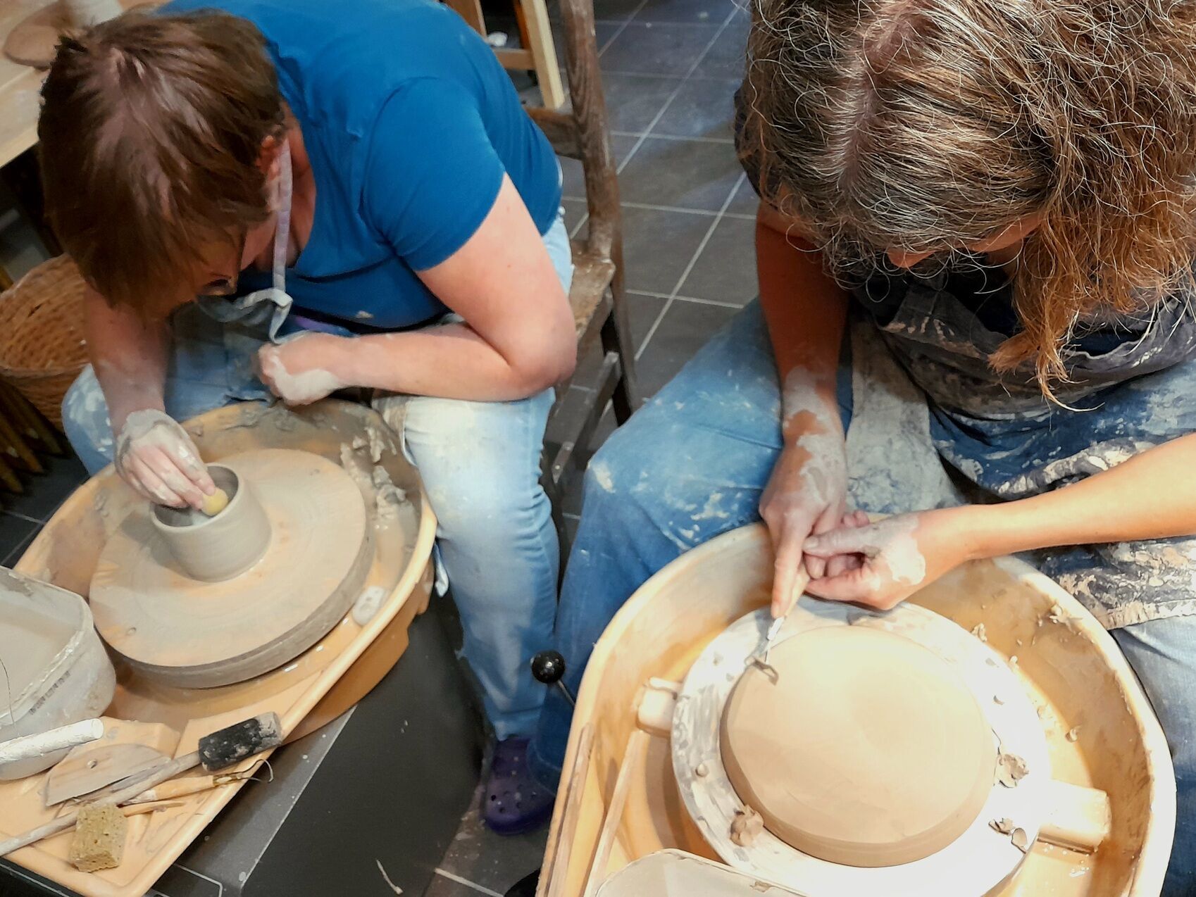 Vrije Workshop Keramiek Potten Bakken Potten Draaien Creativiteit